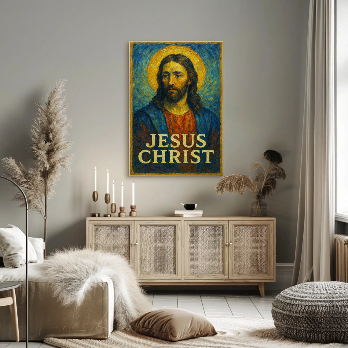 Jesus Christ Iconic Representation Poster