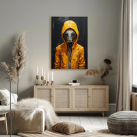 The Enigmatic Figure In Yellow Poster PosterGoat