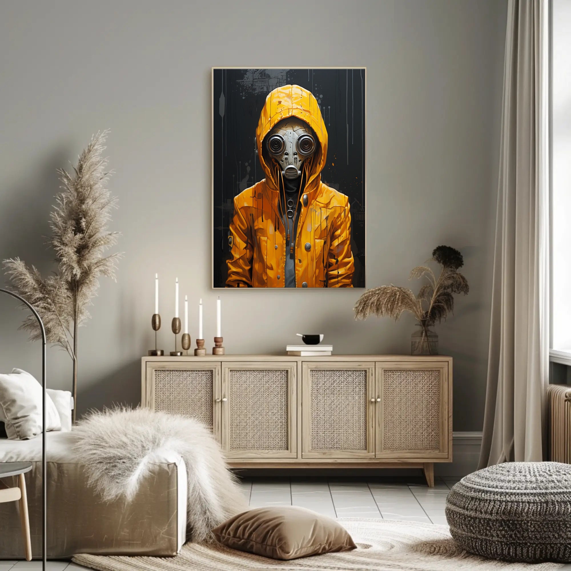 The Enigmatic Figure In Yellow Poster PosterGoat