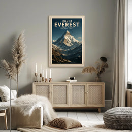 Everest Adventure Vintage Travel Seeker Poster