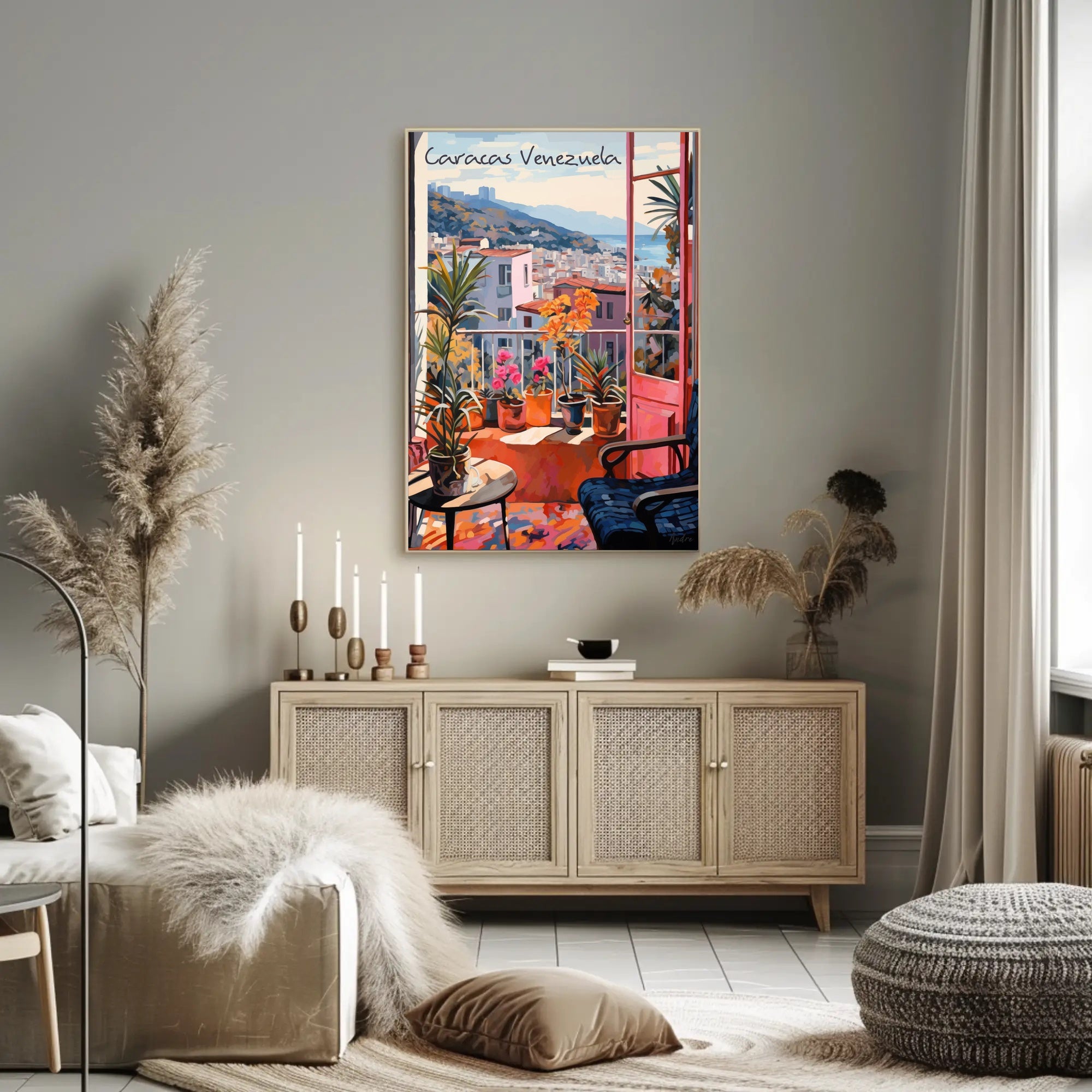 Vibrant Balcony View of Caracas Poster