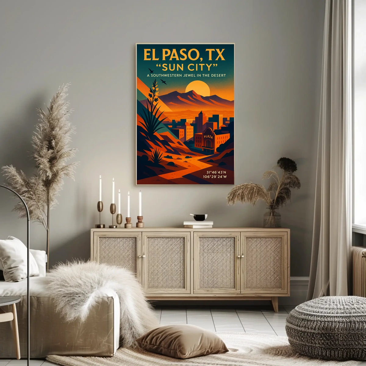 El Paso, TX Sun City Poster