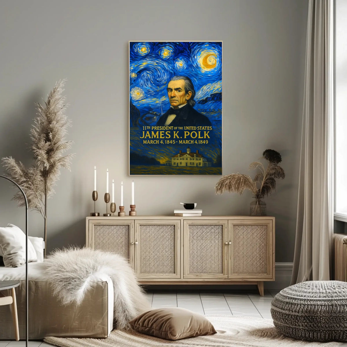James K. Polk 11th President of the United States Presidential Masterpiece Series Poster