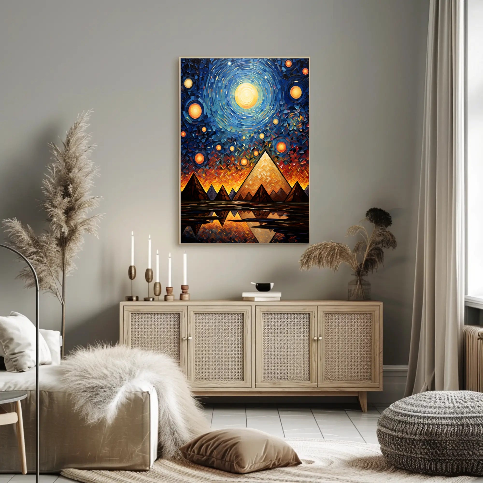 Celestial Pyramids Poster