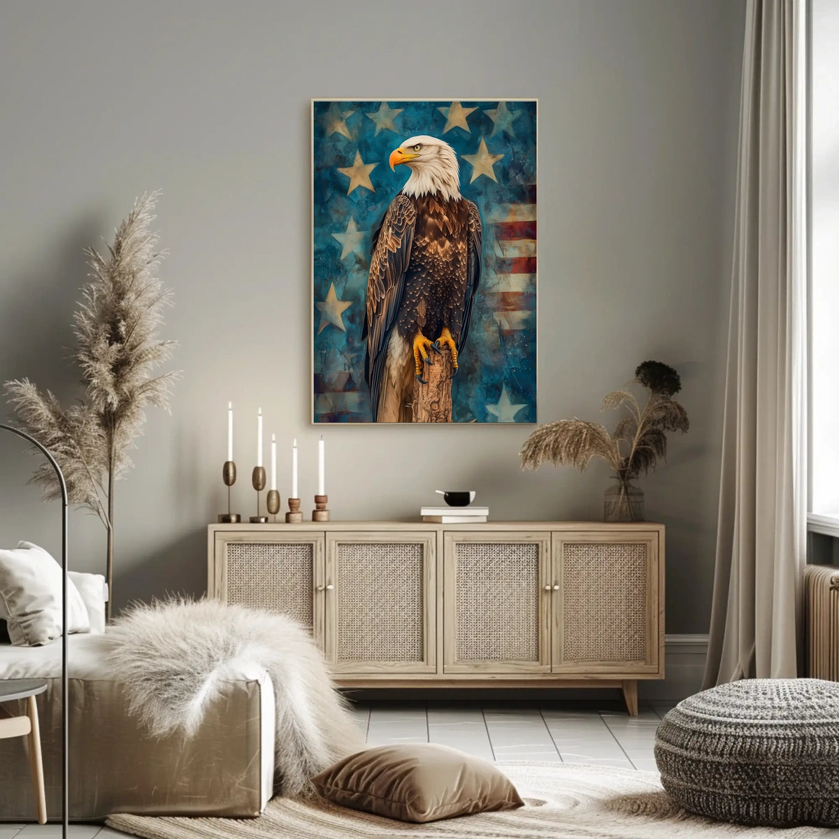 peaceful bald eagle Poster