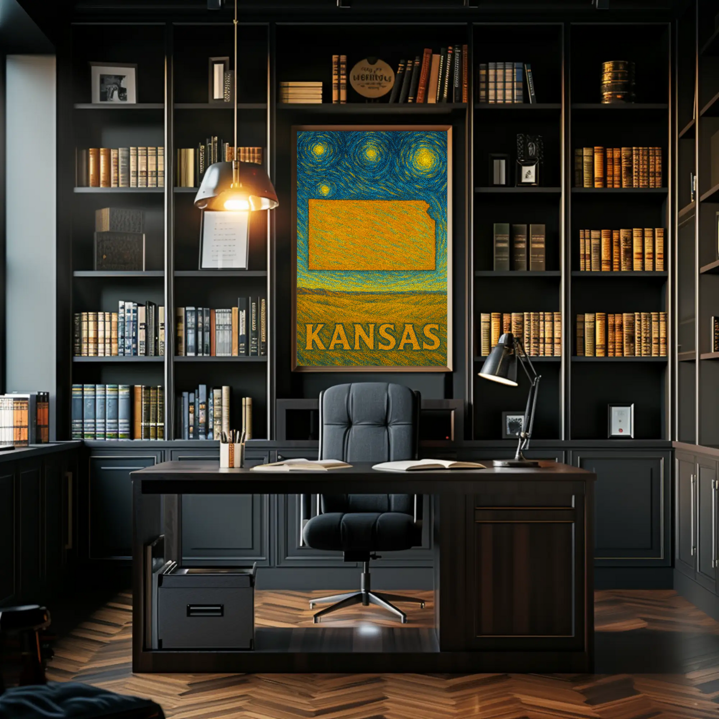 Kansas Starry Night Poster