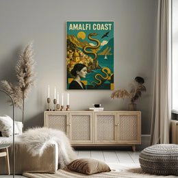 Amalfi Coast Enchanting Escape Poster 18x24 Wall Art