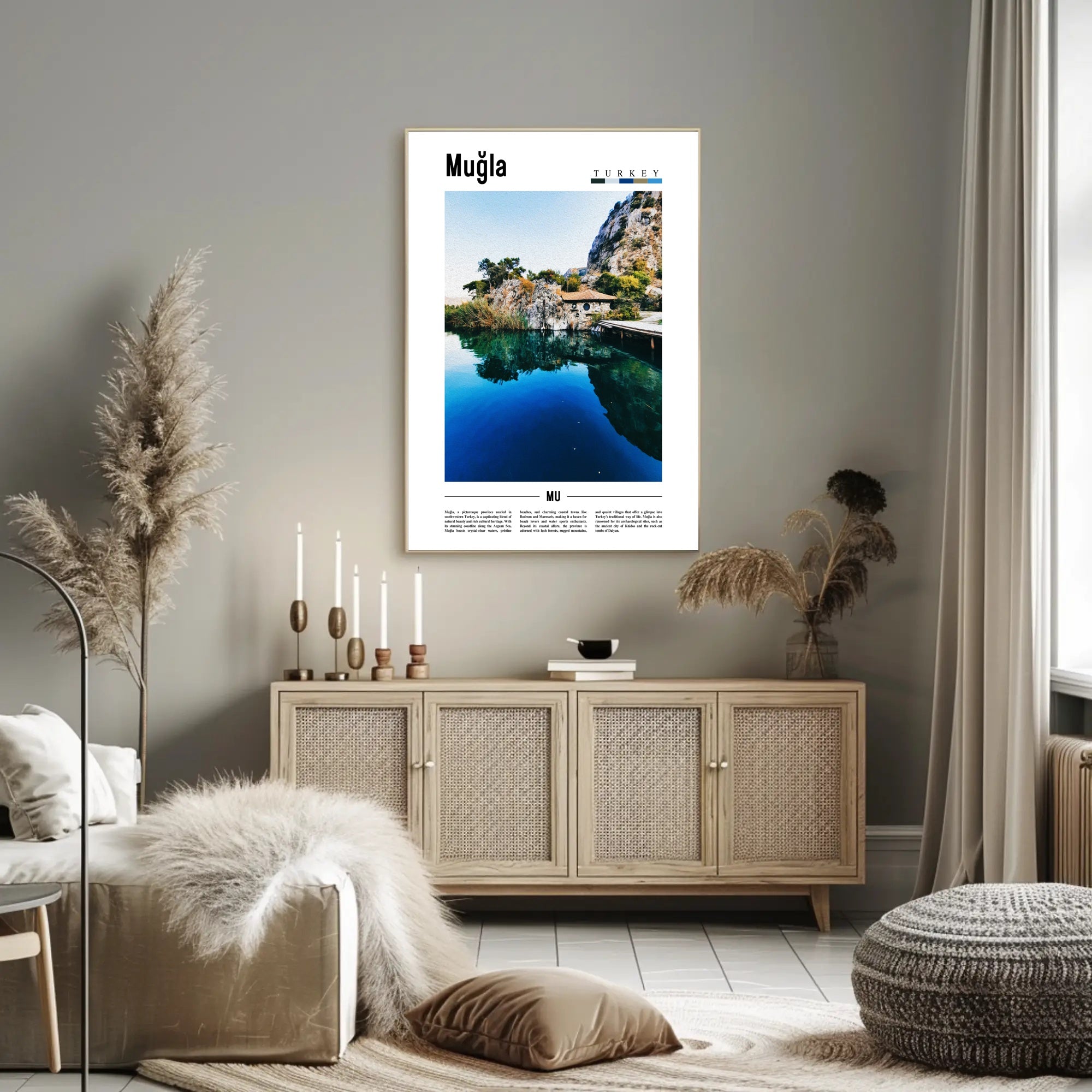 Muğla's Natural Beauty and Cultural Heritage Travel Poster PosterGoat