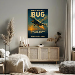 F/A-18 Hornet Combat Jet Poster