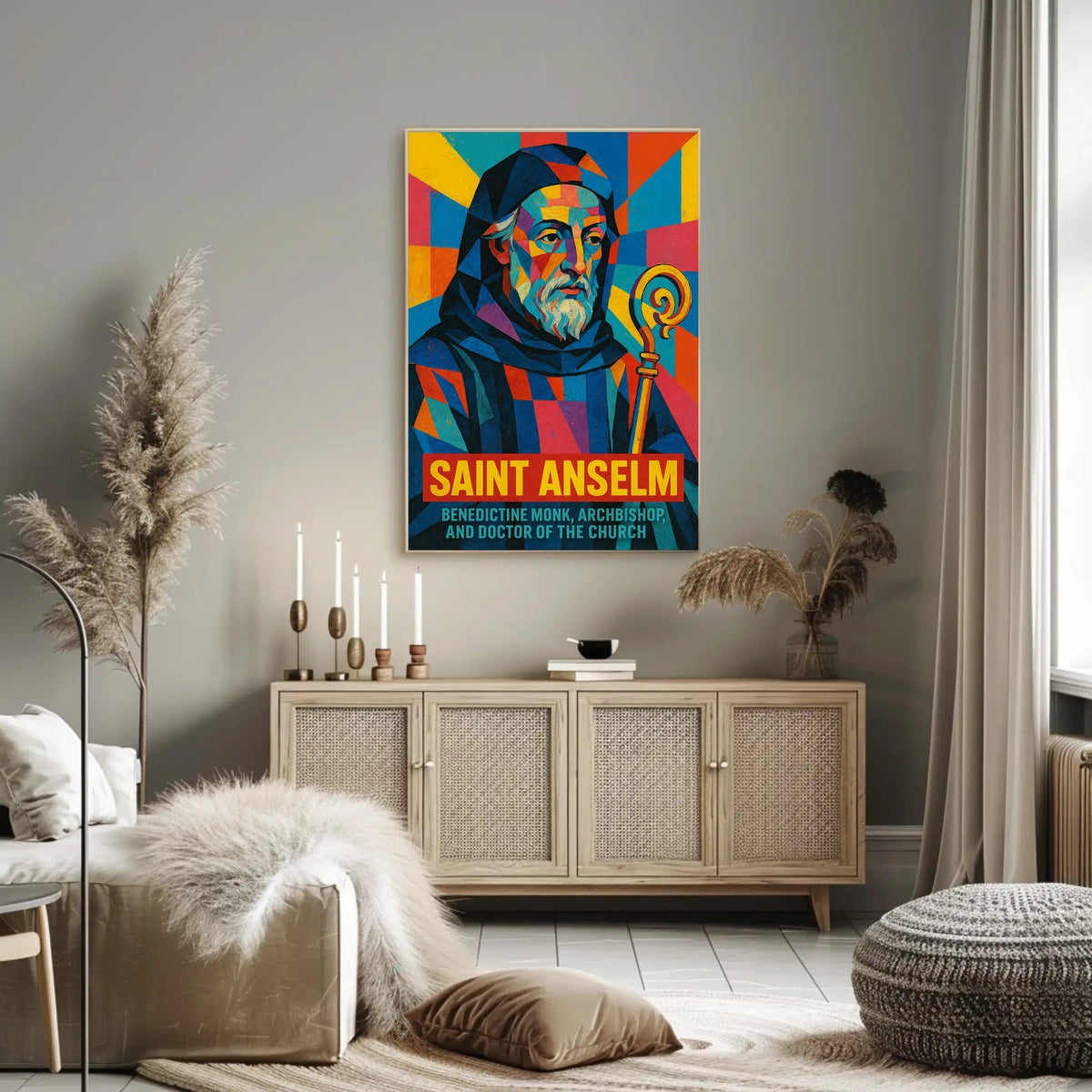 Saint Anselm Benedictine Monk And Poster