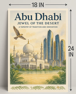 Abu Dhabi Elegance: Heritage and Futurism Travel Poster