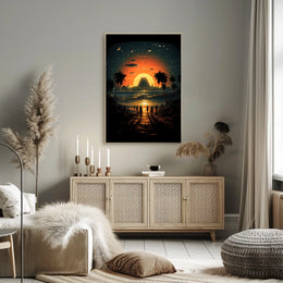 Cosmic Sunset Poster