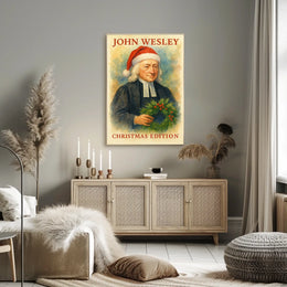 Stylized Christmas Historical Figure Portrait - Artistic Poster