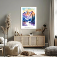 Majestic Rocky Mountains Poster PosterGoat