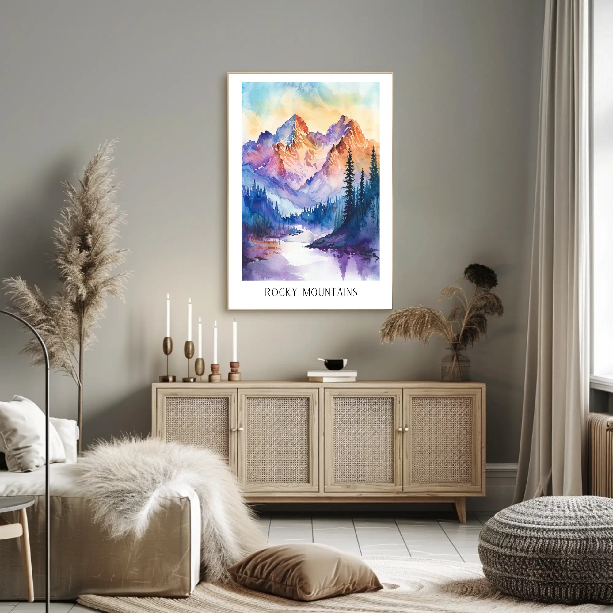 Majestic Rocky Mountains Poster PosterGoat