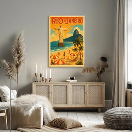 Rio de Janeiro Vintage Travel Poster