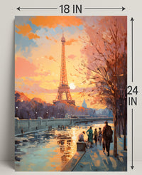 Parisian Sunset Stroll Poster