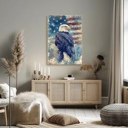 peaceful bald eagle Poster