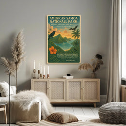 National Park of American Samoa Vibrant Landscape Poster