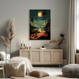Moonlit Oasis Poster