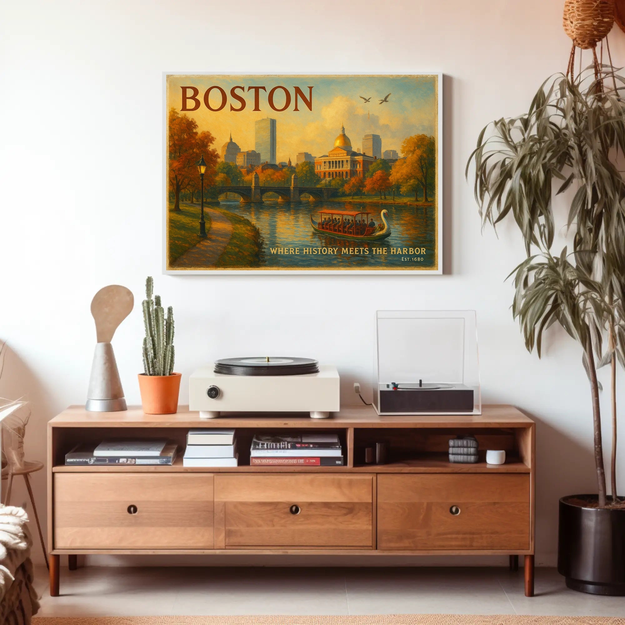 Boston Travel Poster: Where History Meets The Harbor