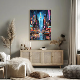 Futuristic Cyberpunk Asian Metropolis Sci-Fi Poster