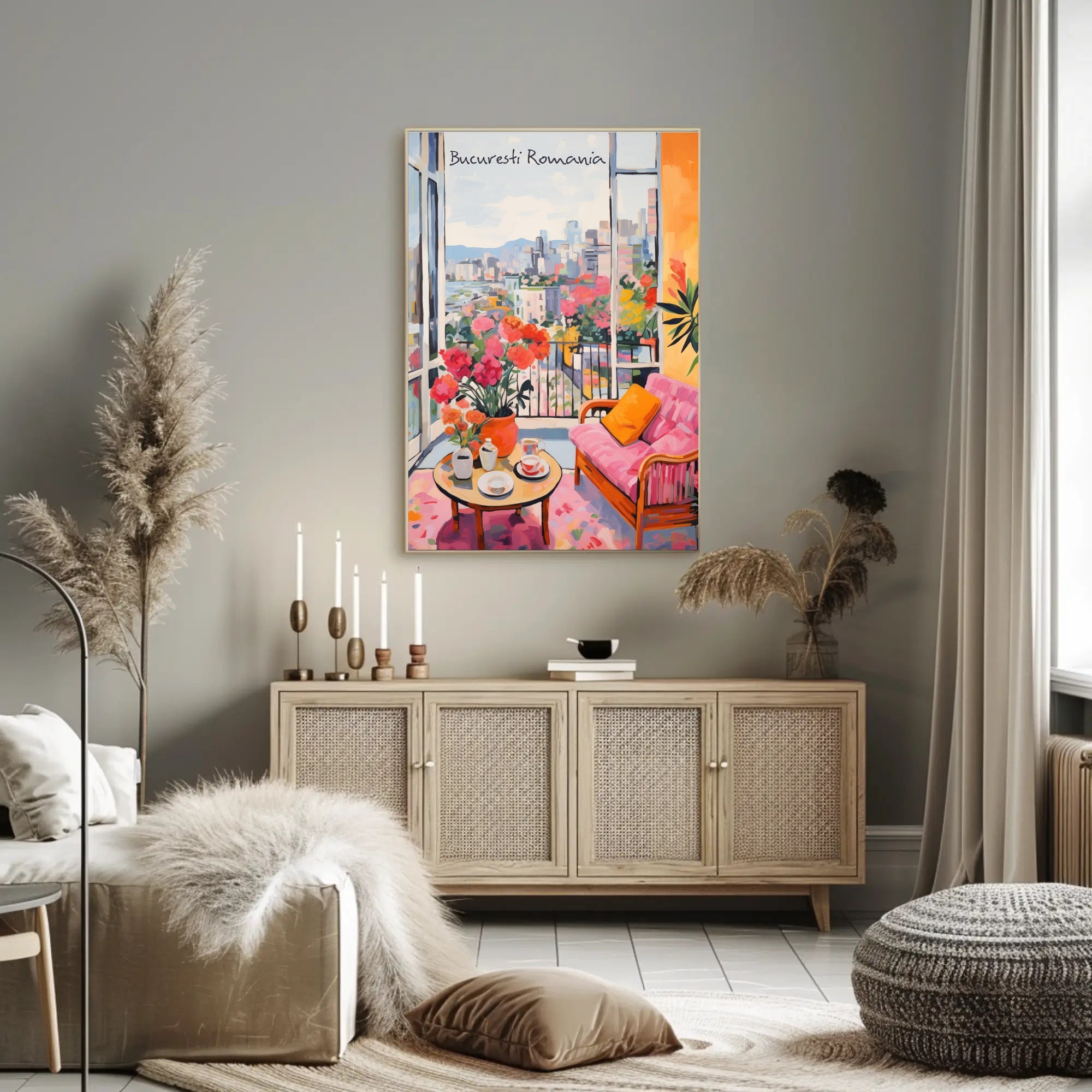 Bucaresti Serenity: A Balcony View Poster