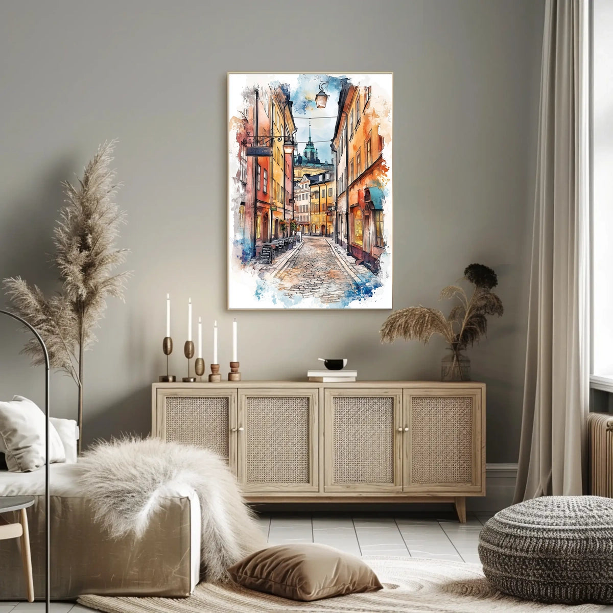 Stockholm Gamla Stan Old Town Sweden Historic Street Poster
