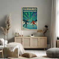 Fairbanks Aurora Christmas Poster