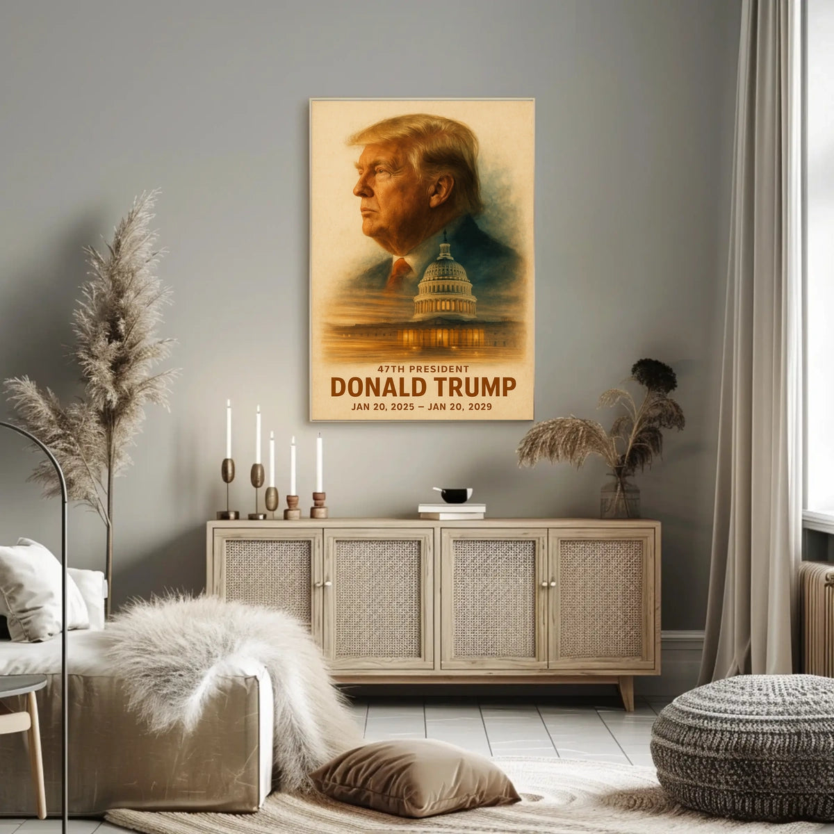 Donald Trump Visionary Leader Reflection Timeless Patriot Digital Art Legacy Poster