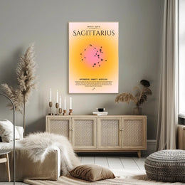 Sagittarius Zodiac Constellation Minimalist Art Print PosterGoat