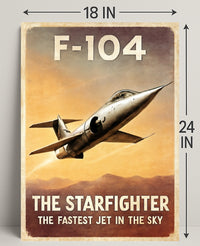 F-104 Starfighter The Fastest Jet Poster PosterGoat