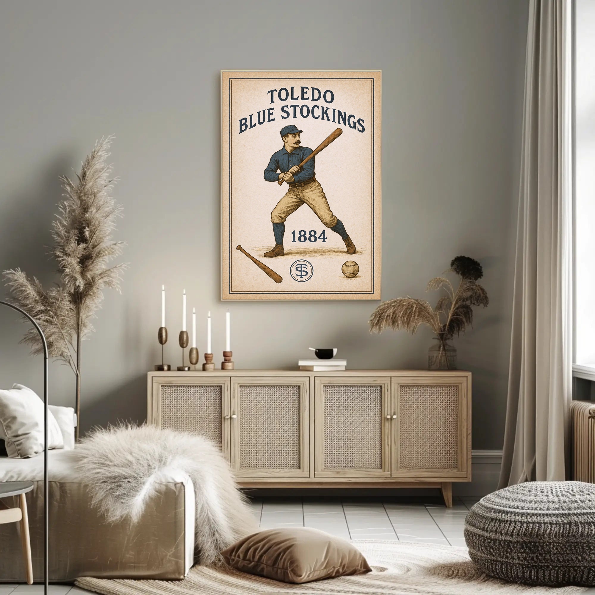 Toledo Blue Stockings 1884 Poster PosterGoat