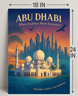 Abu Dhabi Harmony: A Cultural and Heritage Poster