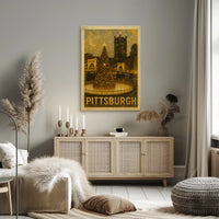 Pittsburgh Holiday Scene Poster