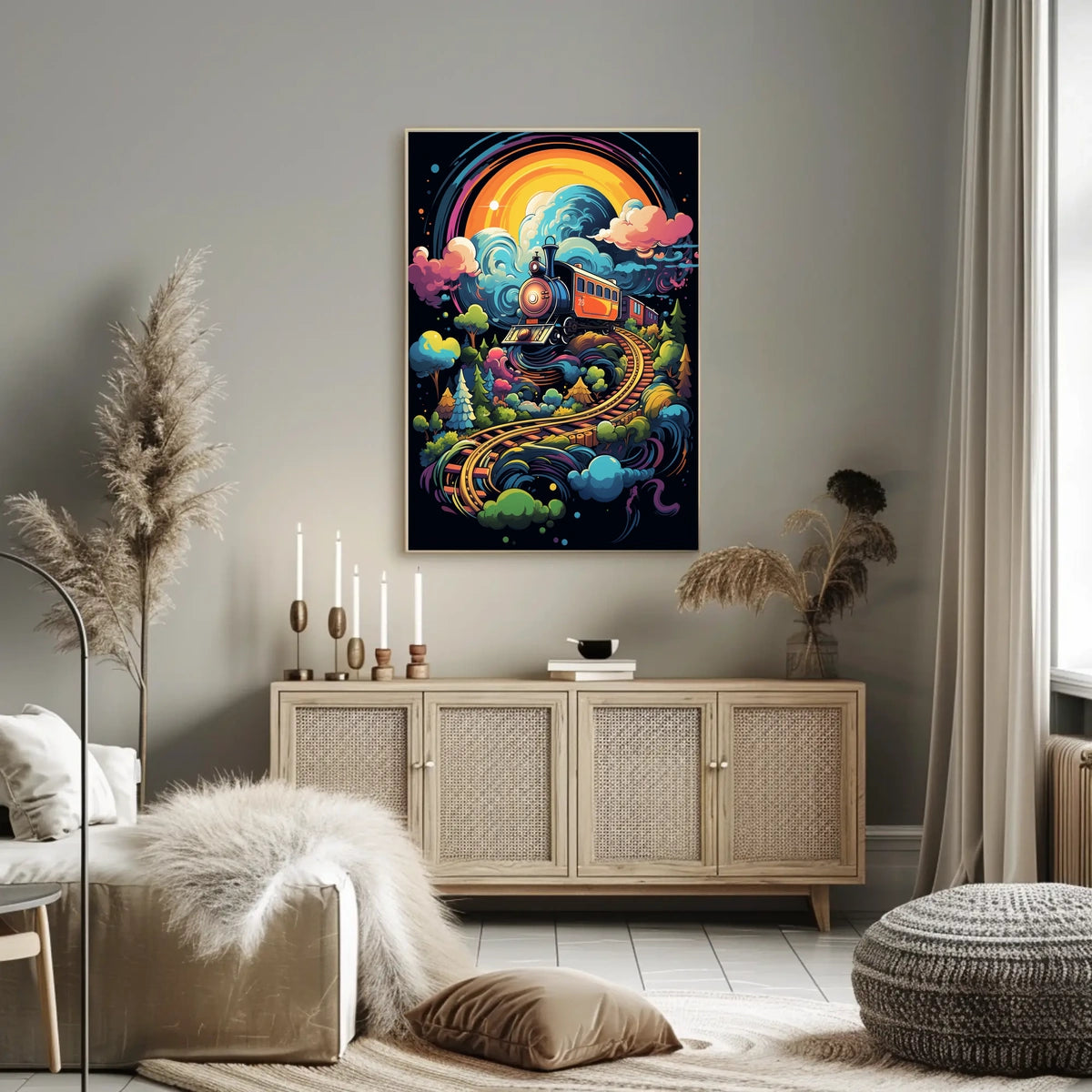 Whimsical Train Journey Poster