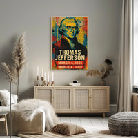 Thomas Jefferson 3rd President of the United States Street Art Mashup Poster