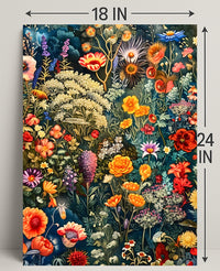 Vibrant Floral Symphony William Morris Art Poster
