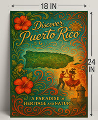 Discover Puerto Rico Vintage Poster Art PosterGoat