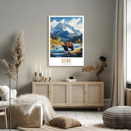 Katmai National Park Scenic Poster Wall Art Print