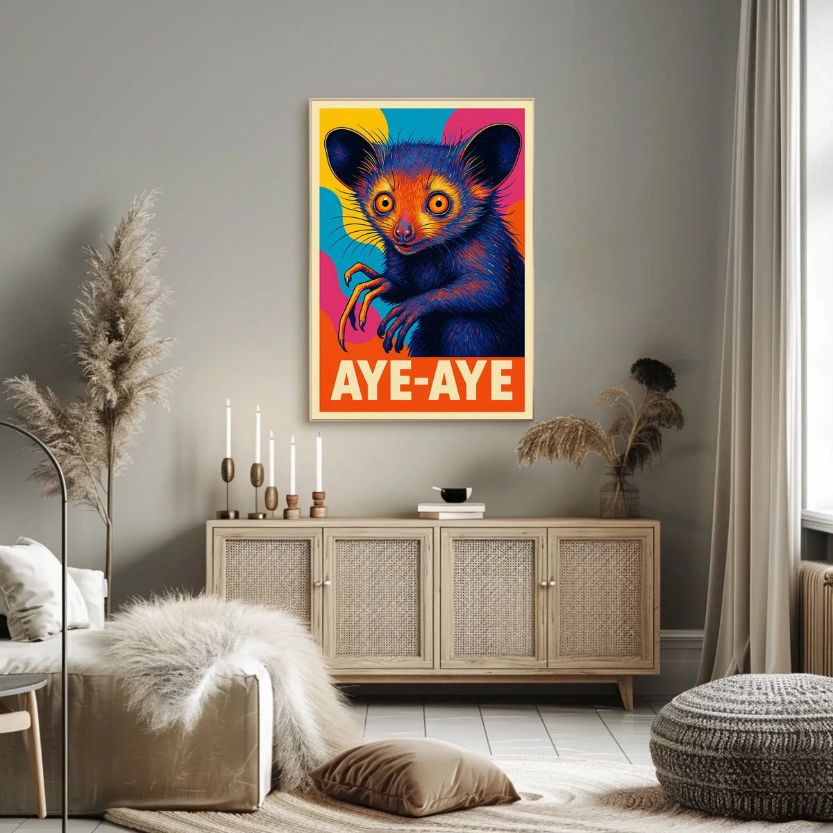 Aye-Aye Illustration Poster