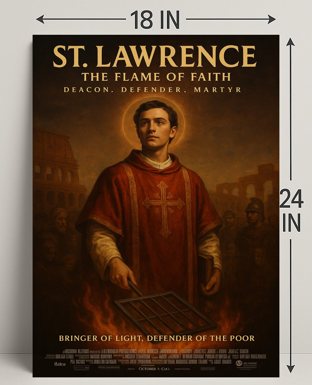 St. Lawrence The Flame Of Faith Poster
