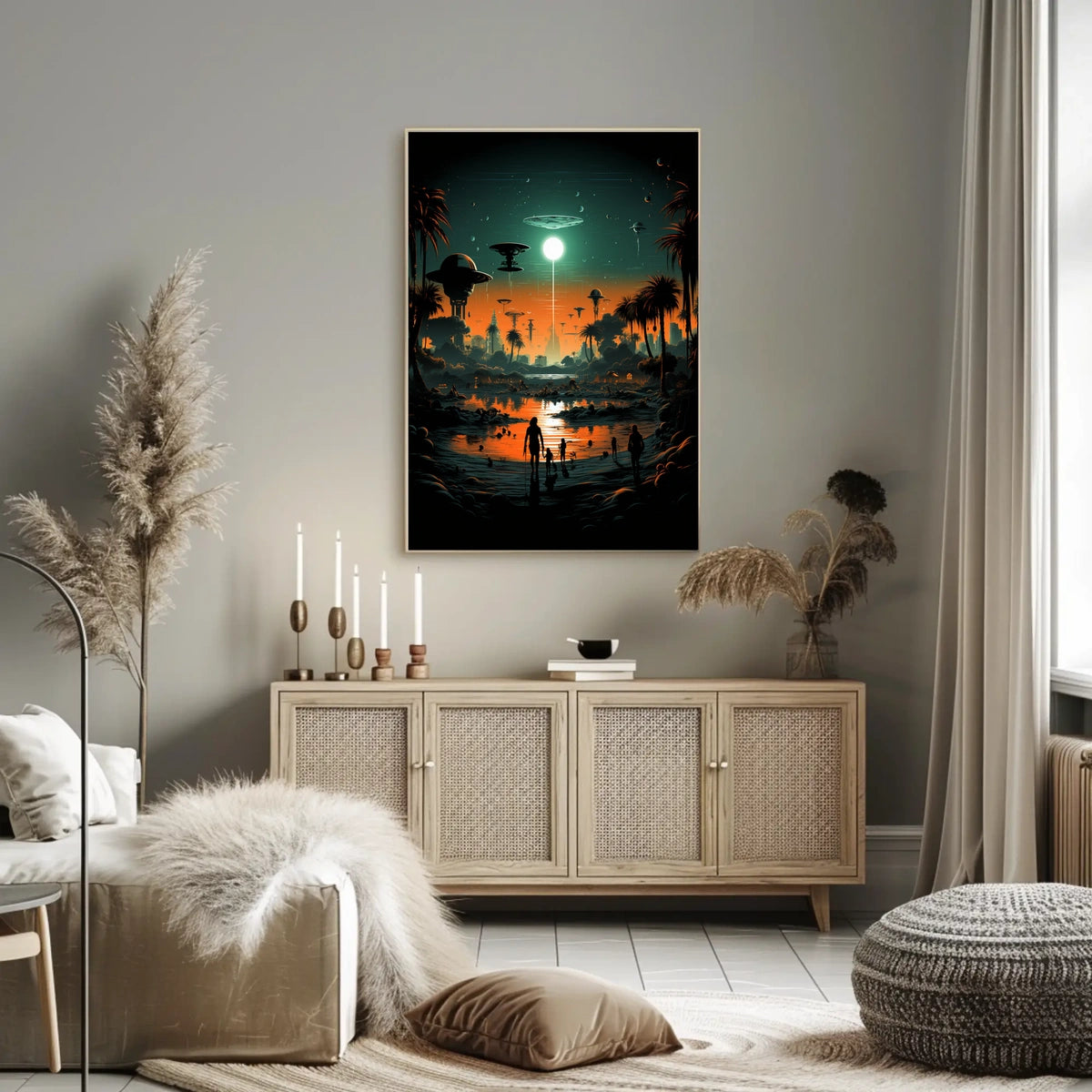 Futuristic Oasis Poster