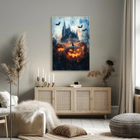 Gothic Ominous Castle Halloween-Themed Cultural Poster