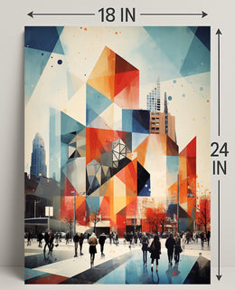 Urban Geometric Symphony Poster