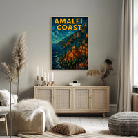 Amalfi Coast Poster Wall Art Travel Print 18x24 Home Decor