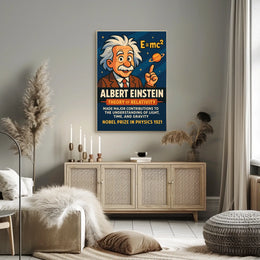 Einstein Relativity Vintage Science Poster