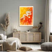 Dragon In Fiery Hues Poster