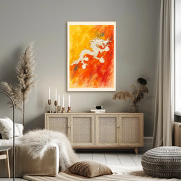 Dragon In Fiery Hues Poster