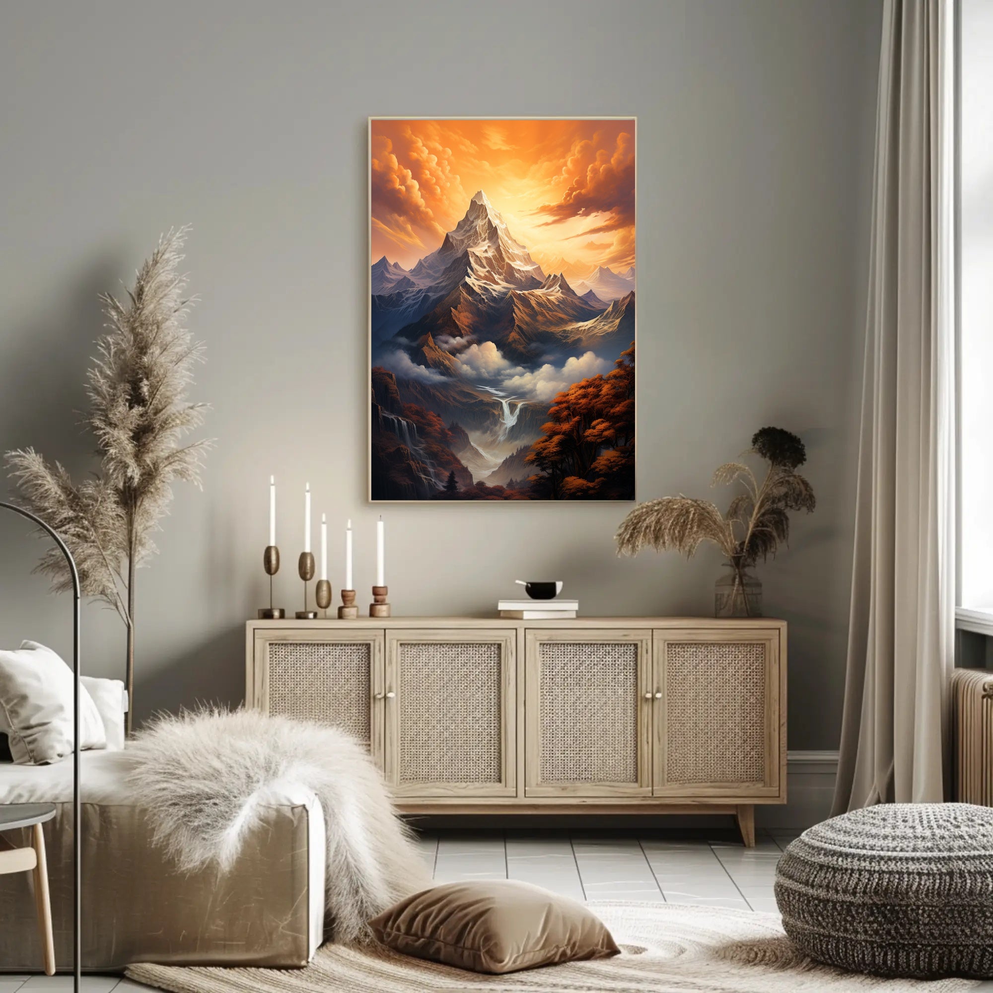 Majestic Mountain Sunrise Poster